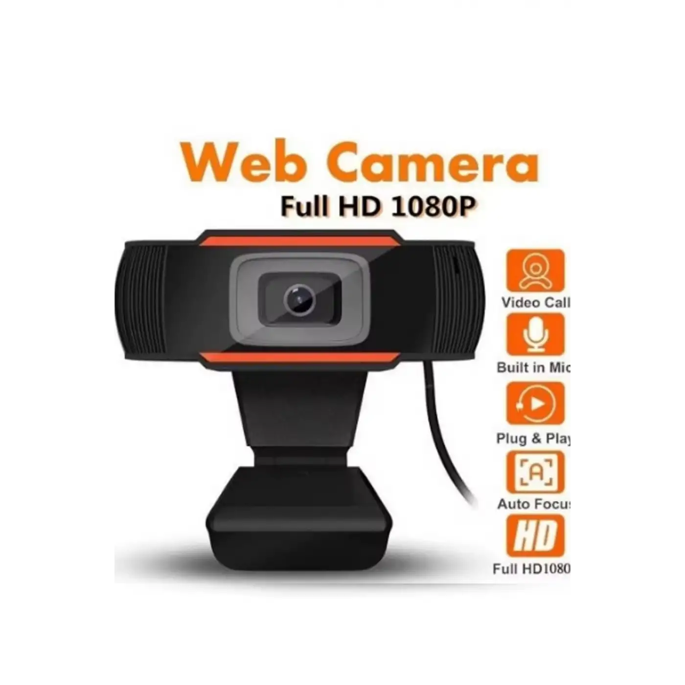 Webcam Orjınal 1080p Konferans Kamera Dahili Mikrofon Chat Görüntülü Sohbet Yayın Kamerası Hd Video