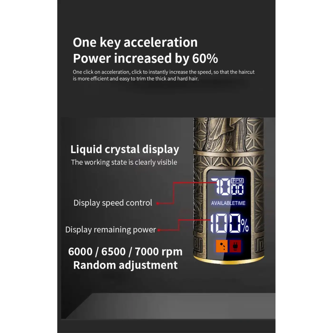 WELL POWER Islak ve Kuru  Ince Kesim Sakal Ense Siyah Saç-Sakal-Vücut WP-8460