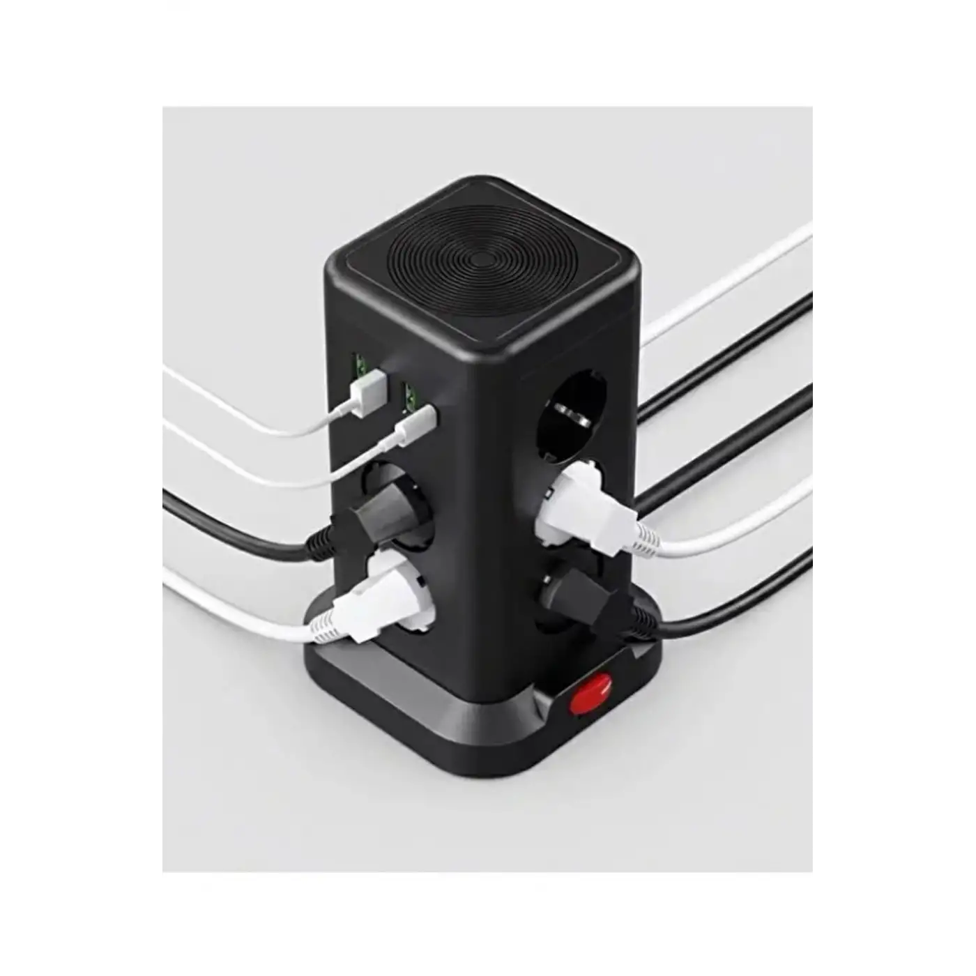 Wp711 Akım Korumalı Priz Kablosuz Şarj İstasyonu 11x Soket 3x Usb 1xtype-c Kablolu Grup Priz