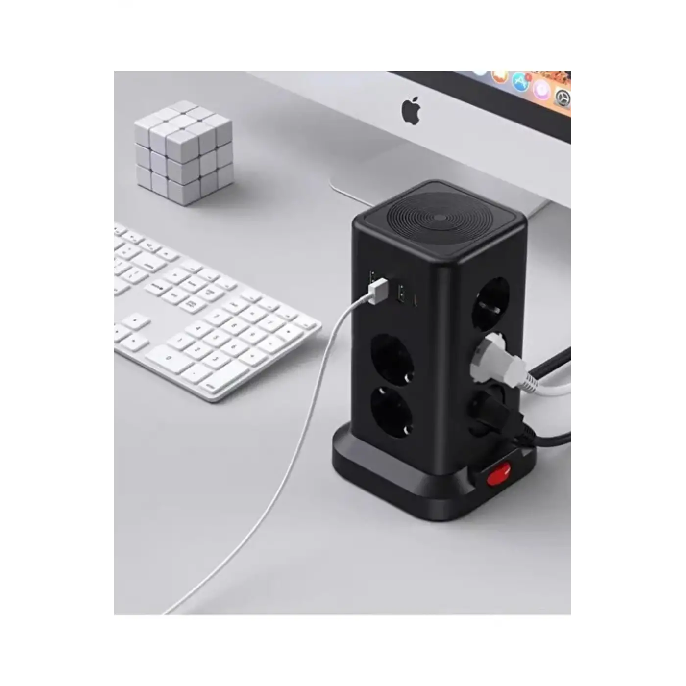 Wp711 Akım Korumalı Priz Kablosuz Şarj İstasyonu 11x Soket 3x Usb 1xtype-c Kablolu Grup Priz