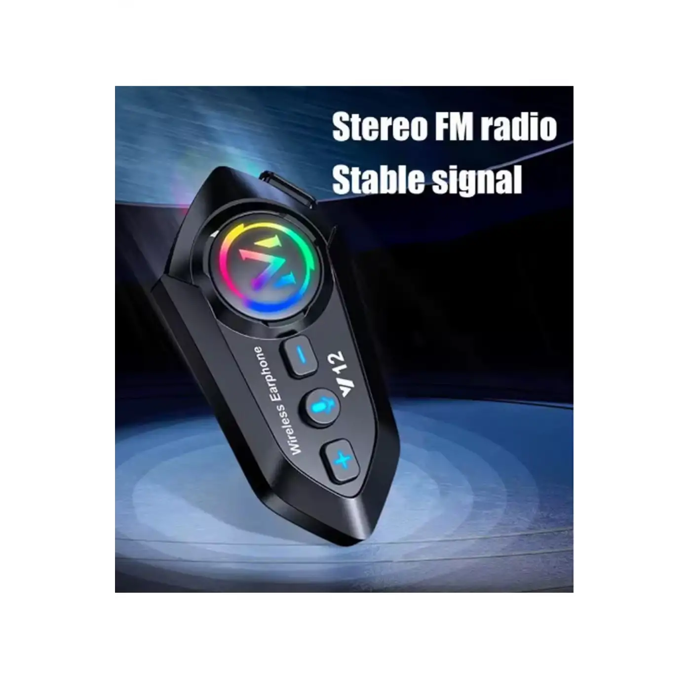 Y12  Motor Kask Kulaklık Rgb Modlu Radyolu Motosiklet Kulaklık 5.3 Bluetooth Intercom