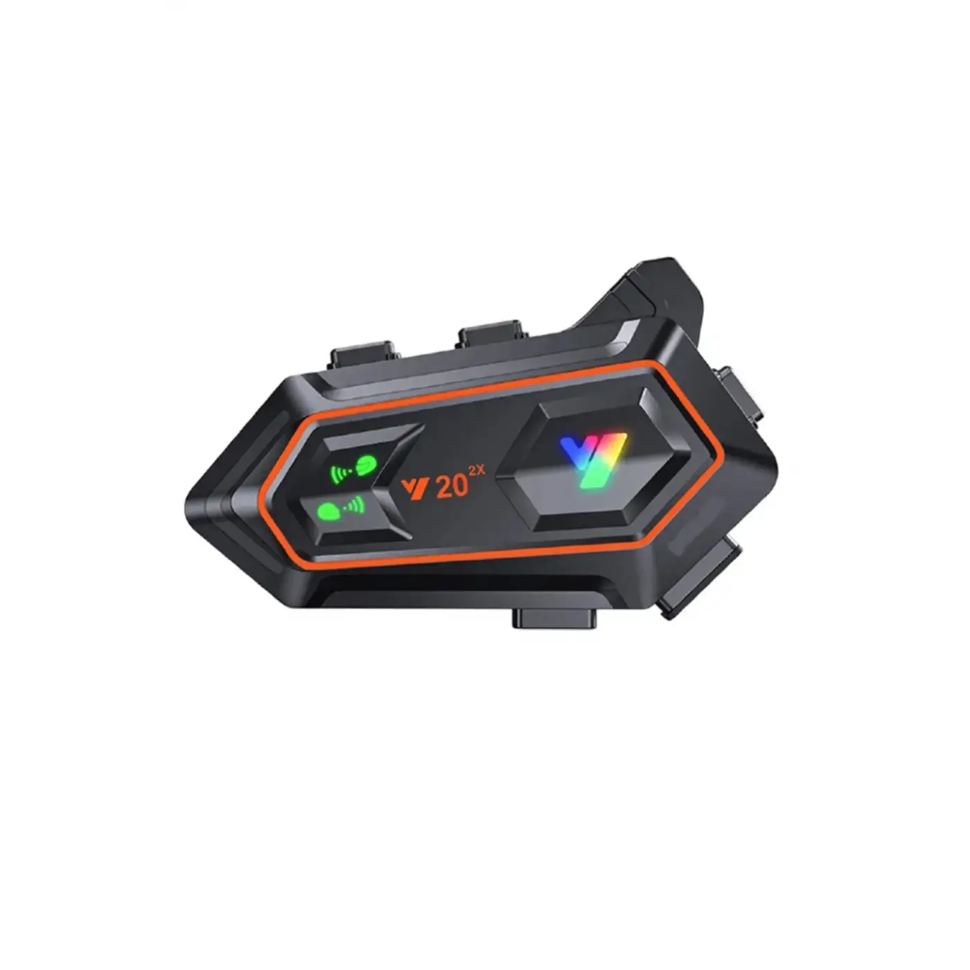 Y20 2x 1000m Telsiz Mesafeli 2 Kişi Bağlantılı Bluetooth Kask Kulaklık Fenerli İntercom