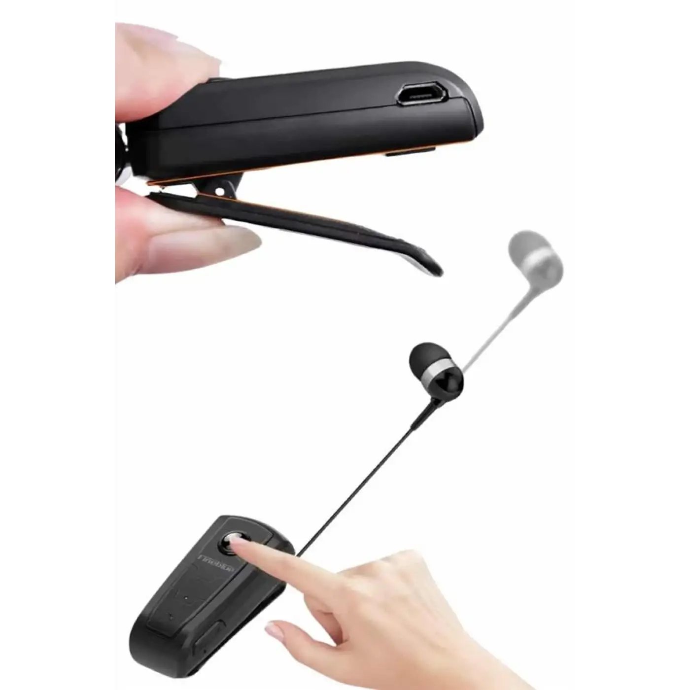 Yaka Kulaklığı Andorid Tüm Cep Telefonlarına Uyumlu Mikrofonlu Titreşimli Makaralı