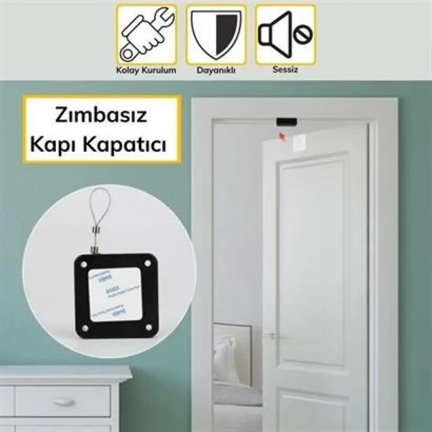 4 lü Ev Ofis Dış Kapı Otomatik Kapı Kapatma Aparatı