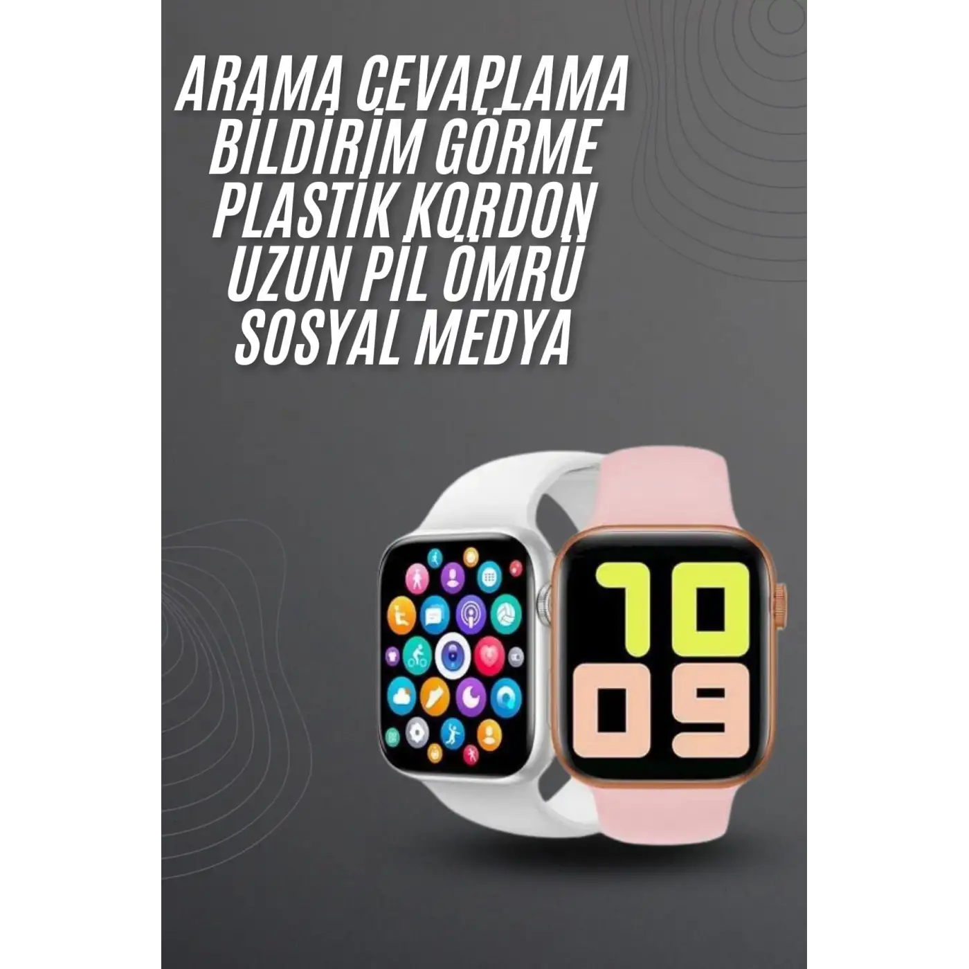 Yeni Model Akıllı Saat Dokunmatik Ekran Unisex Amoled Ekran 44 mm
