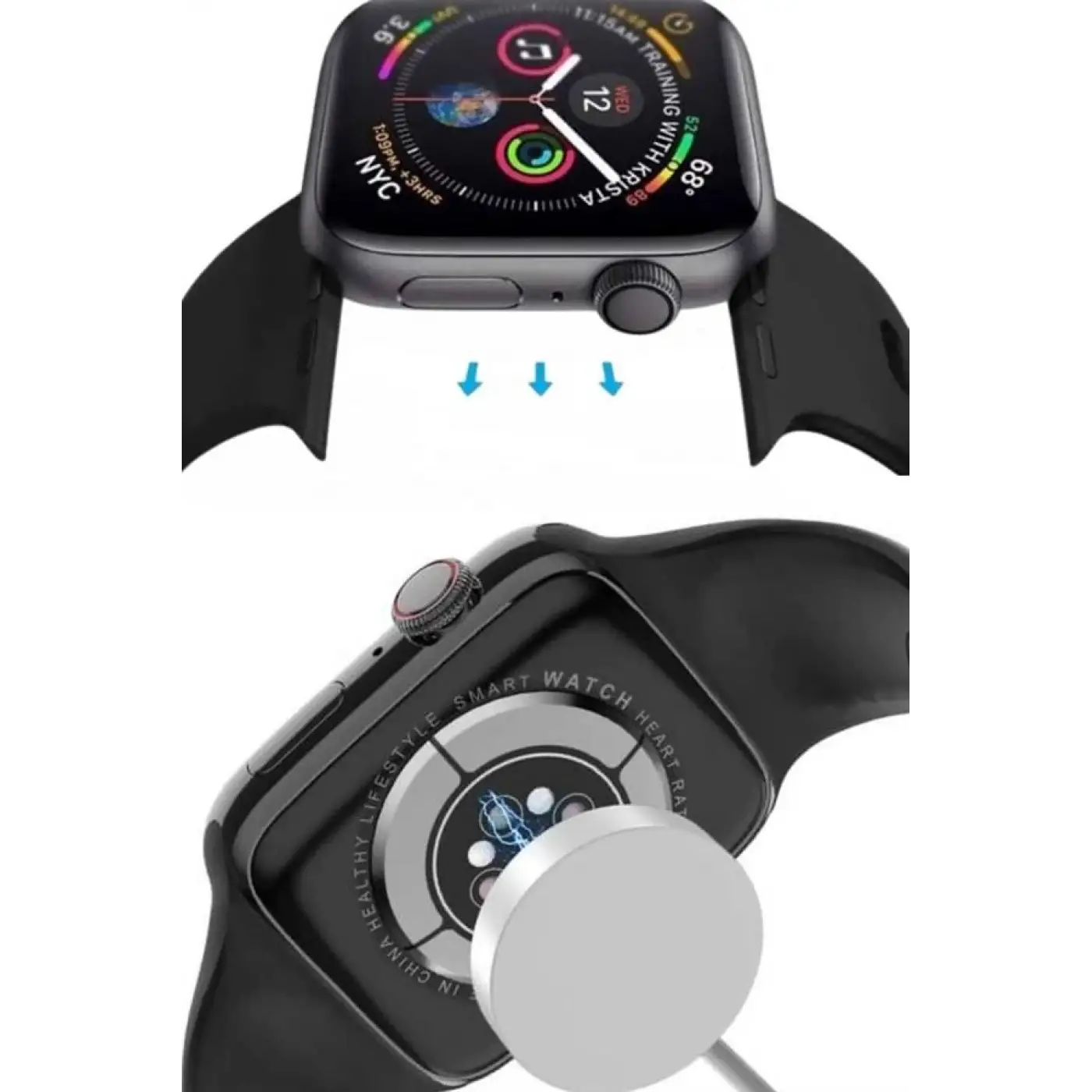 Yeni Model Akıllı Saat Dokunmatik Ekran Unisex Amoled Ekran 44 mm