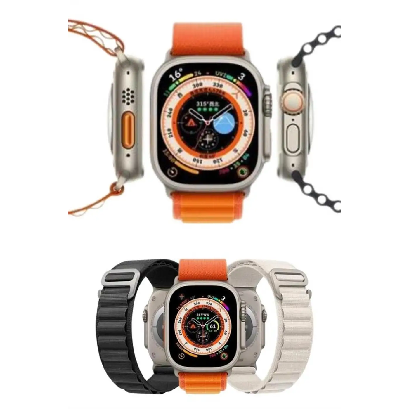 Yeni Nesil Akıllı Saat Çok Yönlü Titreşimli 49 MM Android ve İOS Uyumlu