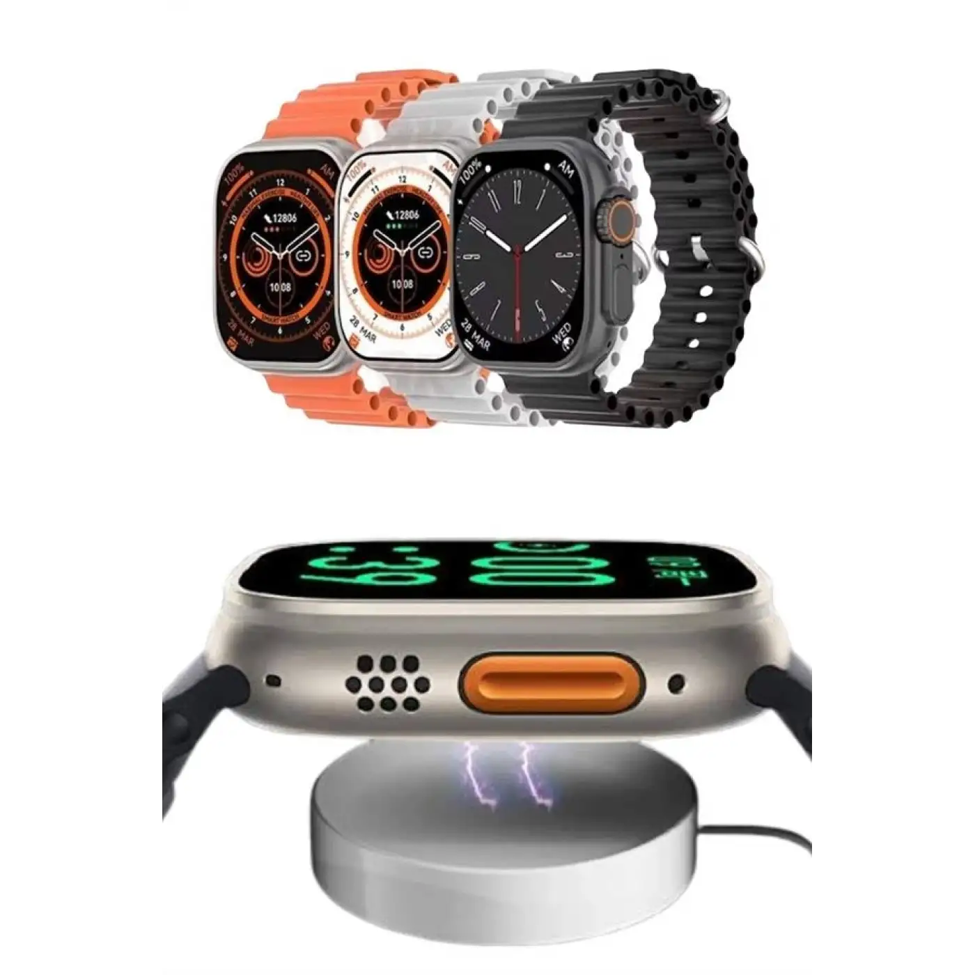 Yeni Nesil Akıllı Saat Uyku ve Sağlık Takibi Titeşimli Sesli Arama Mesaj ve Bildirim Görme