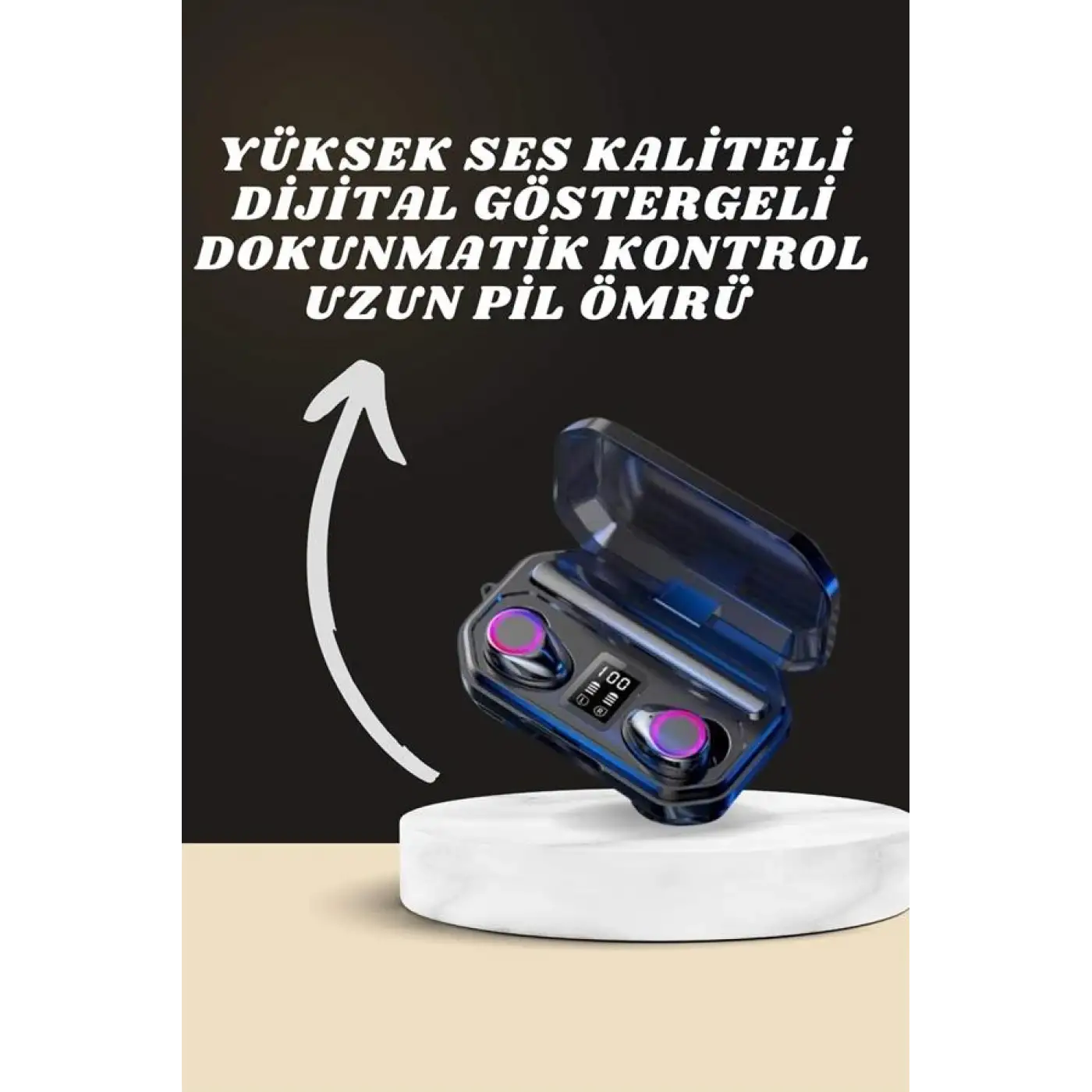 Yeni Nesil Akıllı Saat ve Bluetooth Kulaklık Kampanyası Dijital Göstergeli Powerbankli