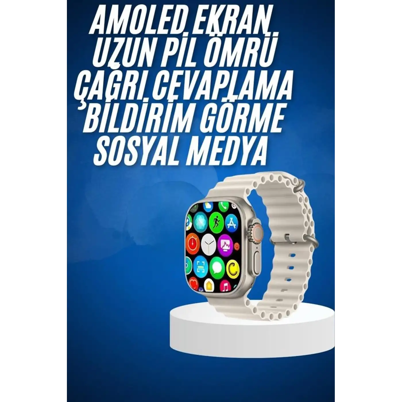 Yeni Nesil Bluetooth Bağlantılı Akıllı Saat Sosyal Medya Girişli Uyku Takibi