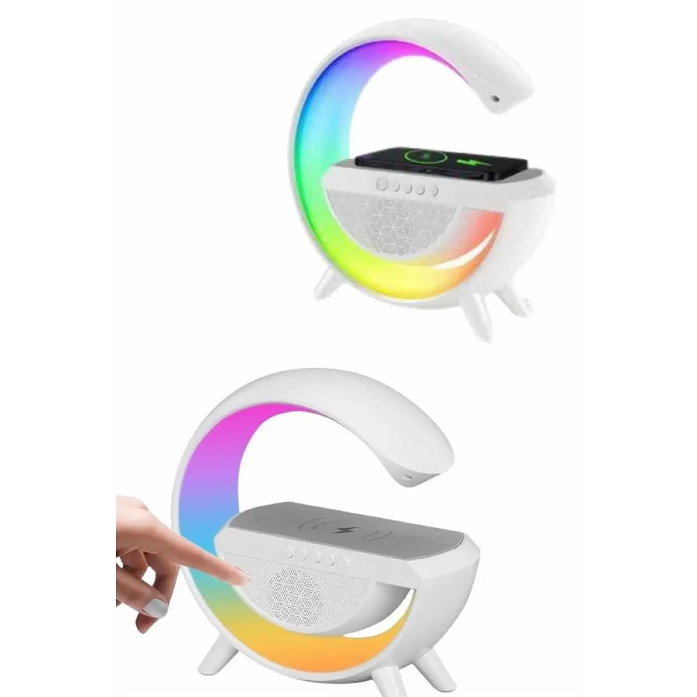 Yeni Nesil Bluetooth Hoparlör Speaker 5.0 Taşınabilir G Şeklinde Powerbankli