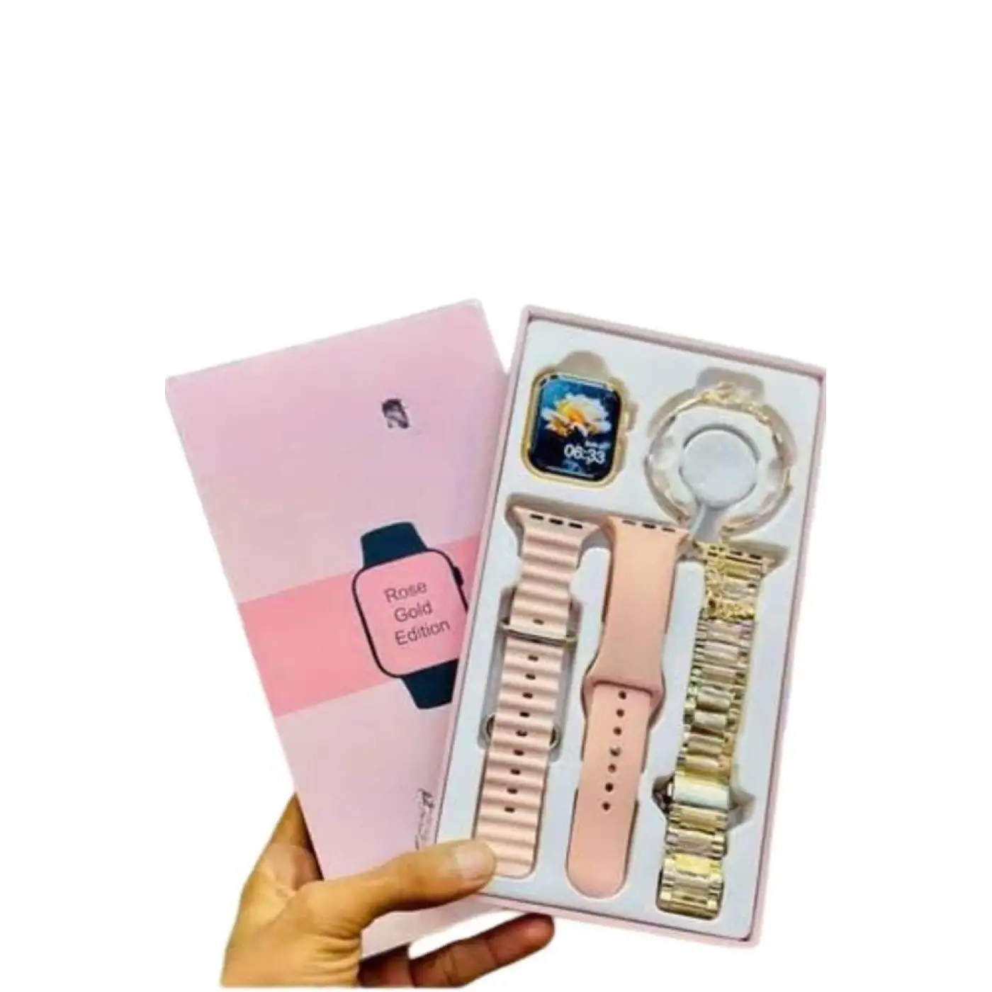 Yeni Nesil Kadın Akıllı Saat Rose Gold Android ve İos Uyumlu