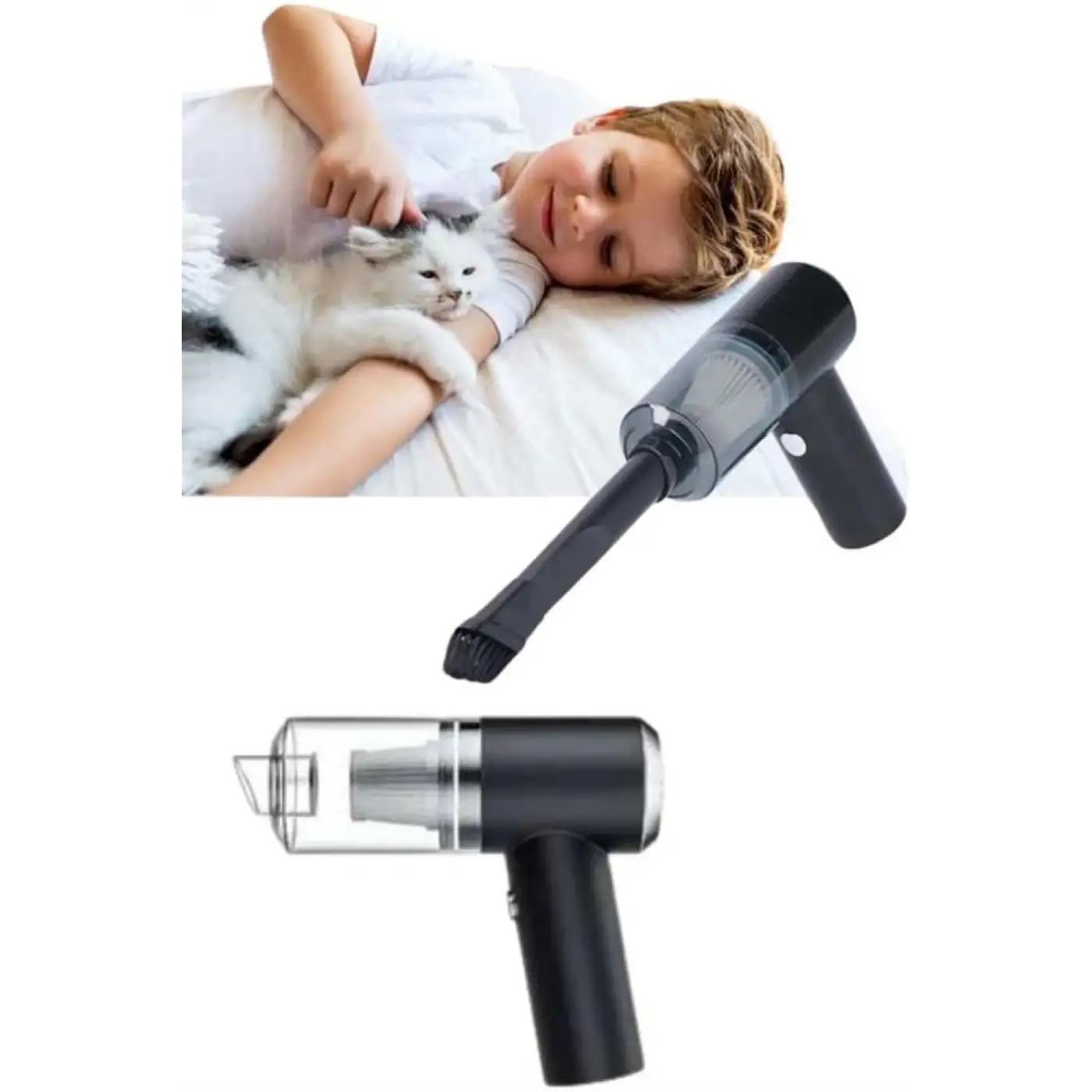 Yeni Nesil Mini Vakumlu Araç Süpürgesi El Süpürgesi Şarjlı