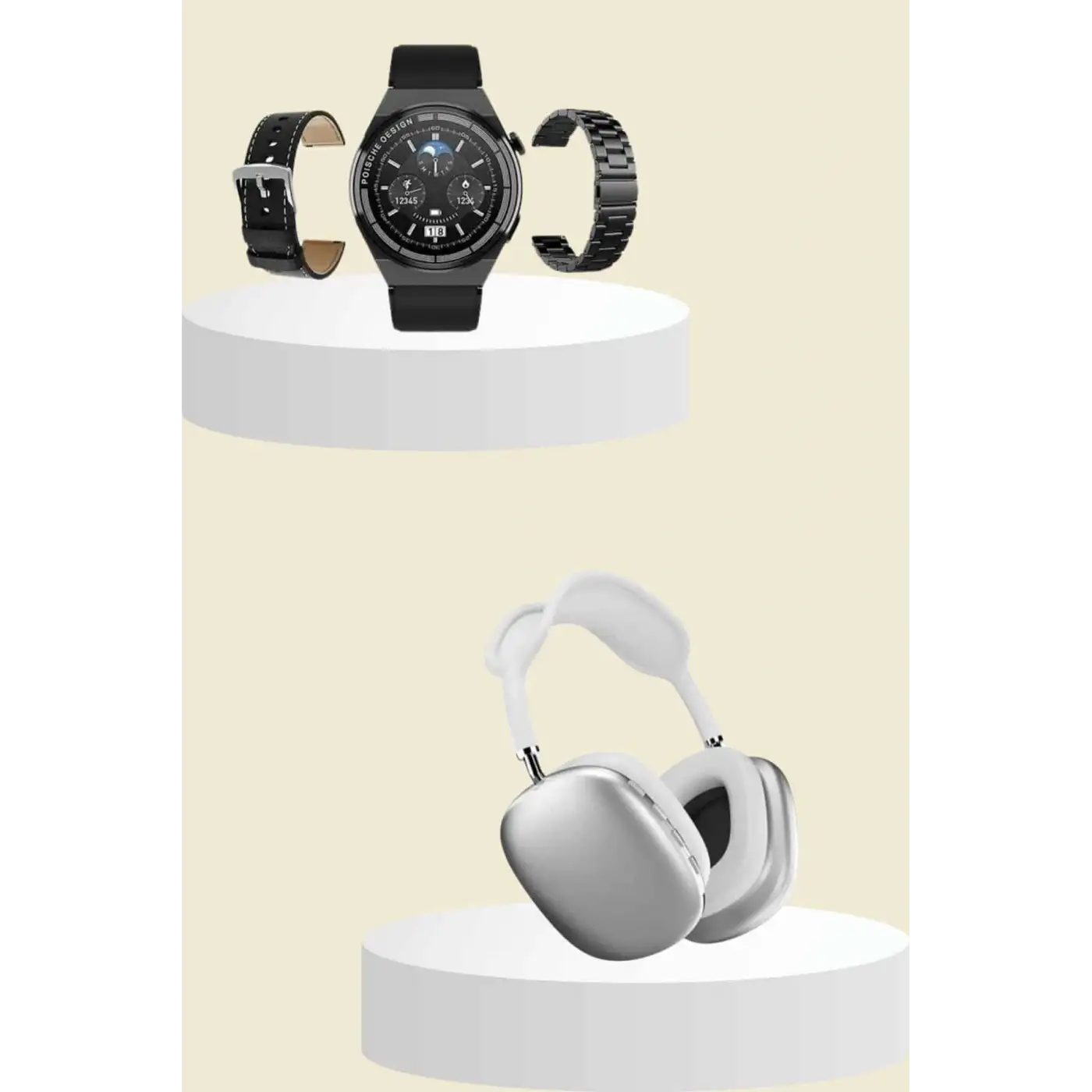 Yeni Nesil Sesli Görüşme Akıllı Saat ve Powerbank Çoklu Şarj Girişli Bluetooth Kulaklık Nabız Ölçer