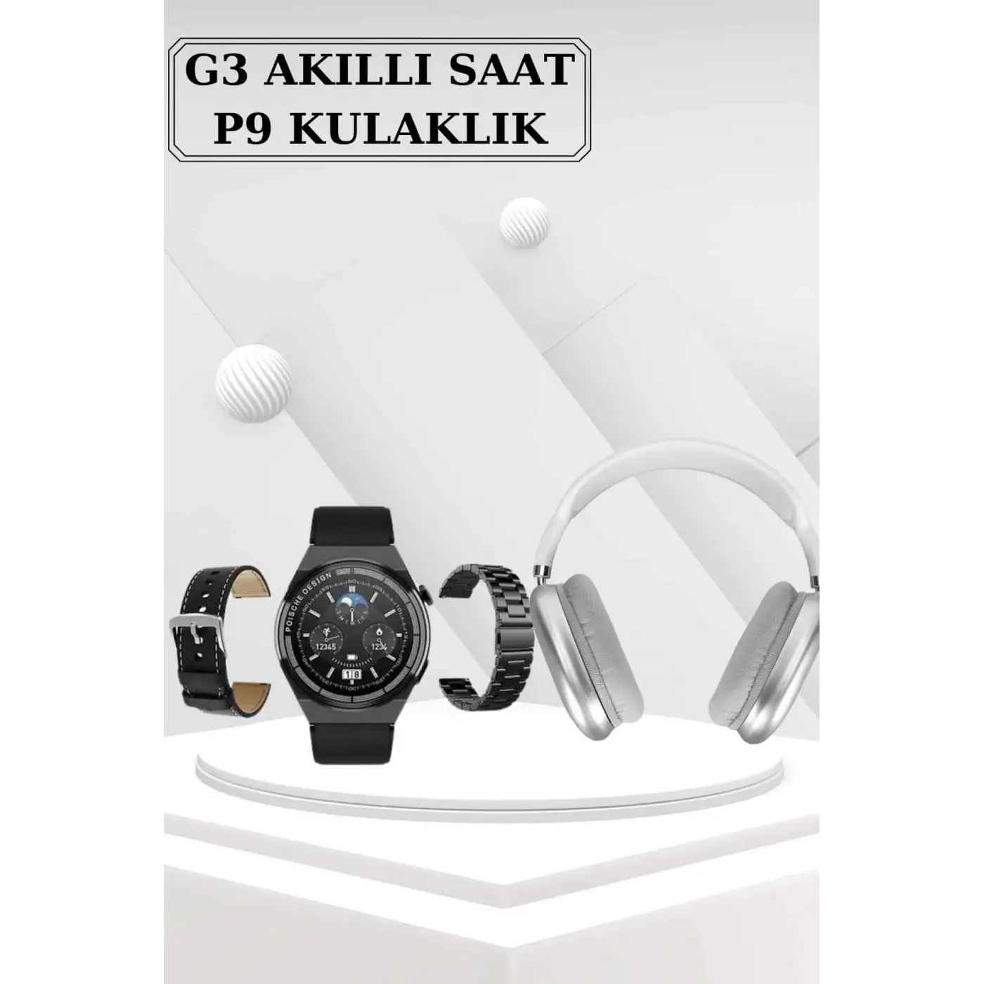 Yeni Nesil Sesli Görüşme Akıllı Saat ve Powerbank Çoklu Şarj Girişli Bluetooth Kulaklık Nabız Ölçer