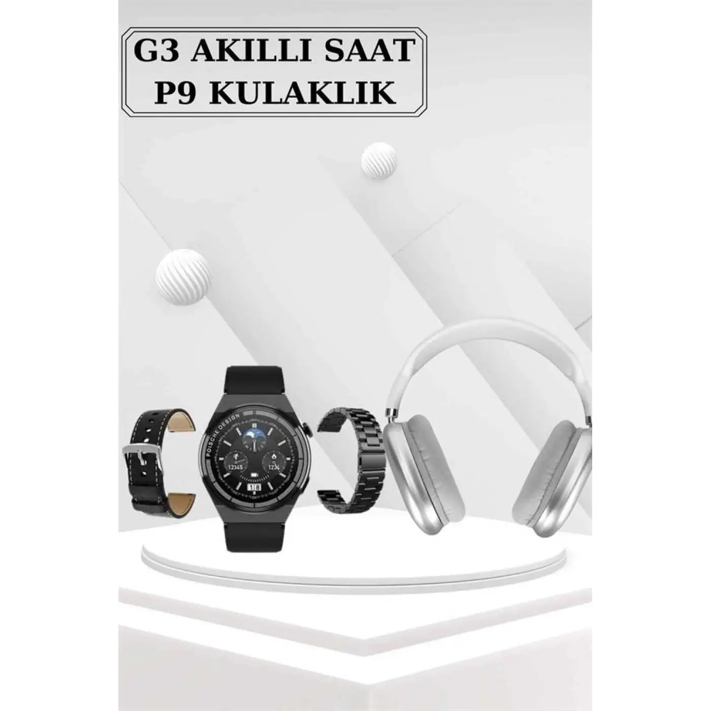 Yeni Nesil Sesli Görüşme Akıllı Saat ve Powerbank Çoklu Şarj Girişli Bluetooth Kulaklık Nabız Ölçer