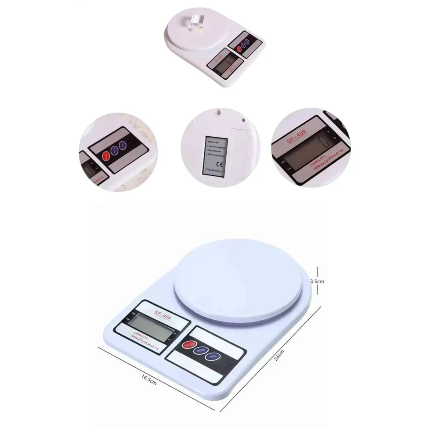 Yeni Nesil Taşınabilir Dijital Hassas Mutfak Tartısı Mutfak Terazisi Hassas Ölçüm 10 Kg