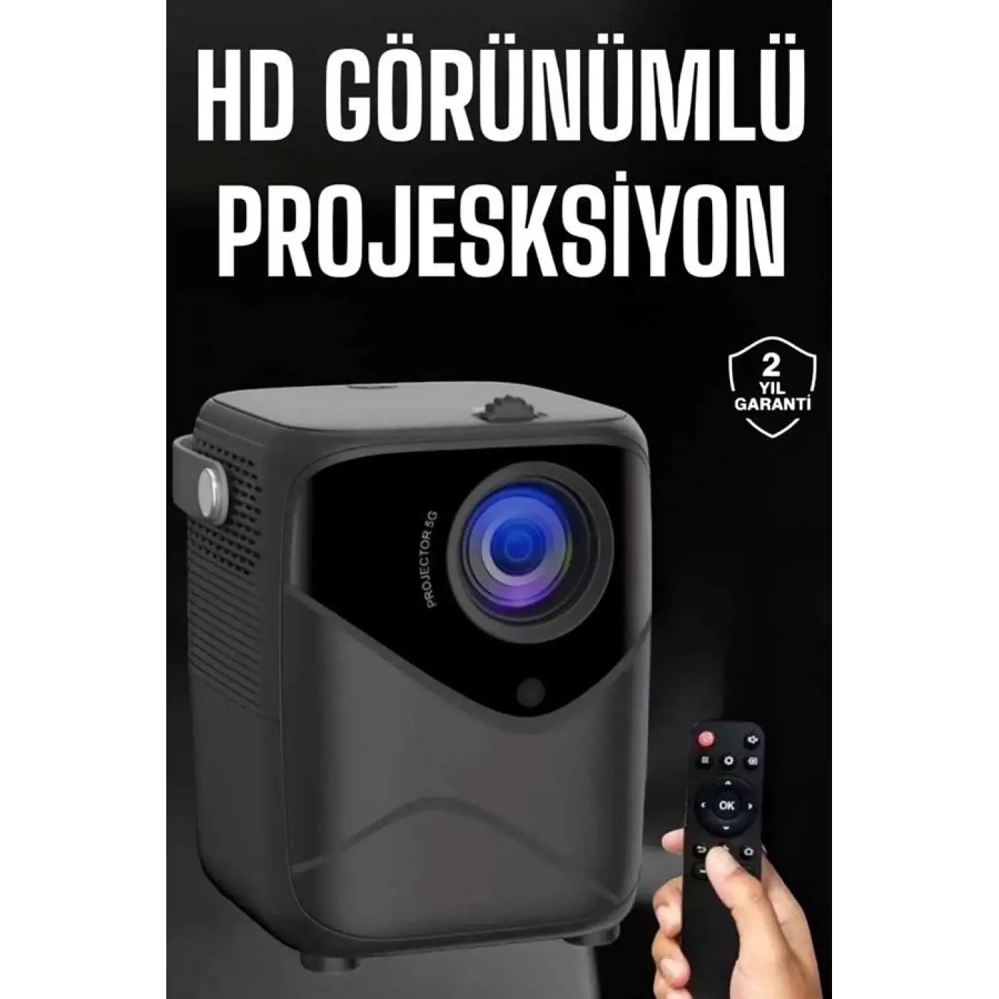Yüksek HD Görünümlü Taşınabilir Projeksiyon Cihazı