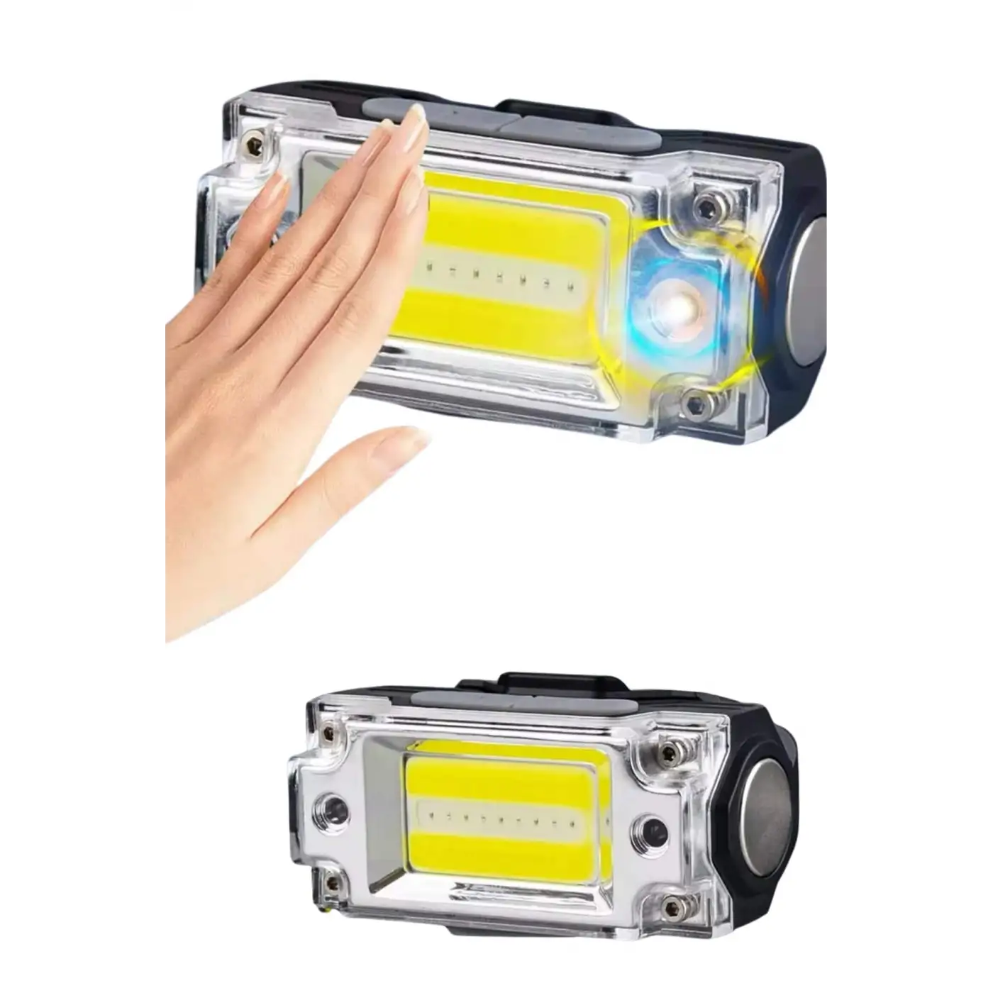 Yüksek Işıklı Şarjlı ve Sensörlü LED Kafa Lambası Kamp Lambası