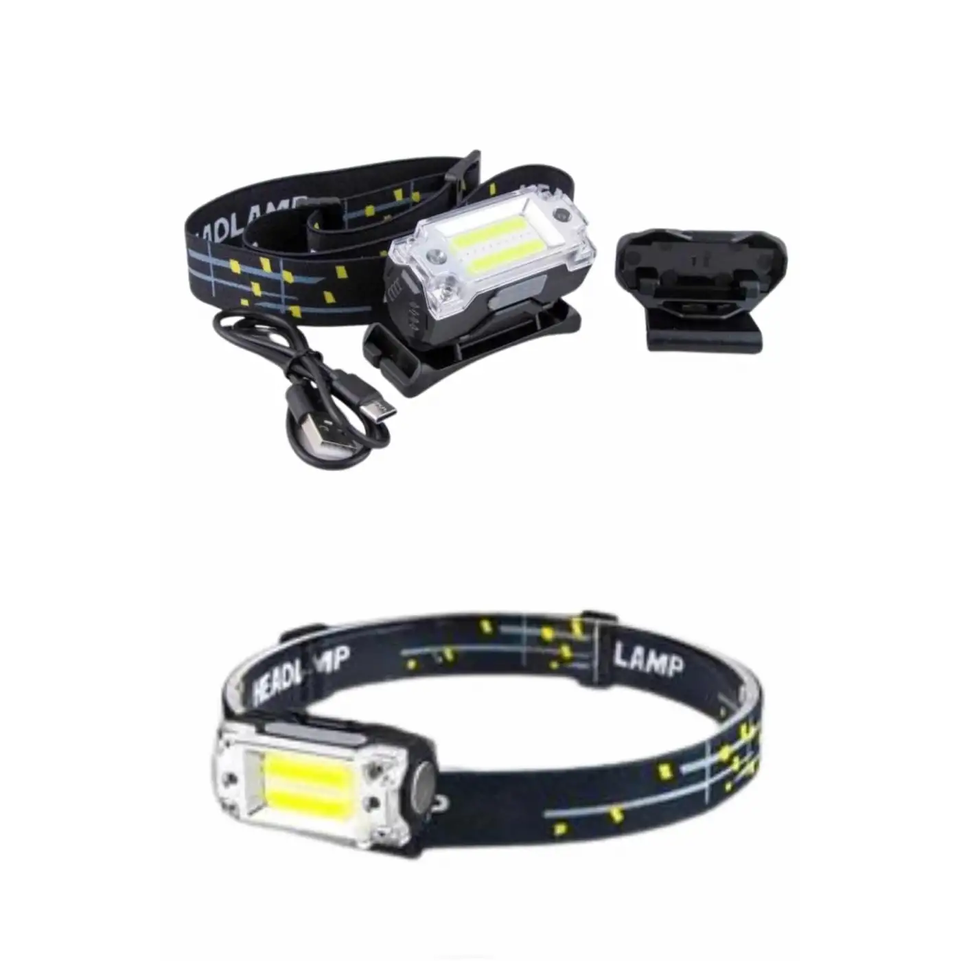 Yüksek Işıklı Şarjlı ve Sensörlü LED Kafa Lambası Kamp Lambası