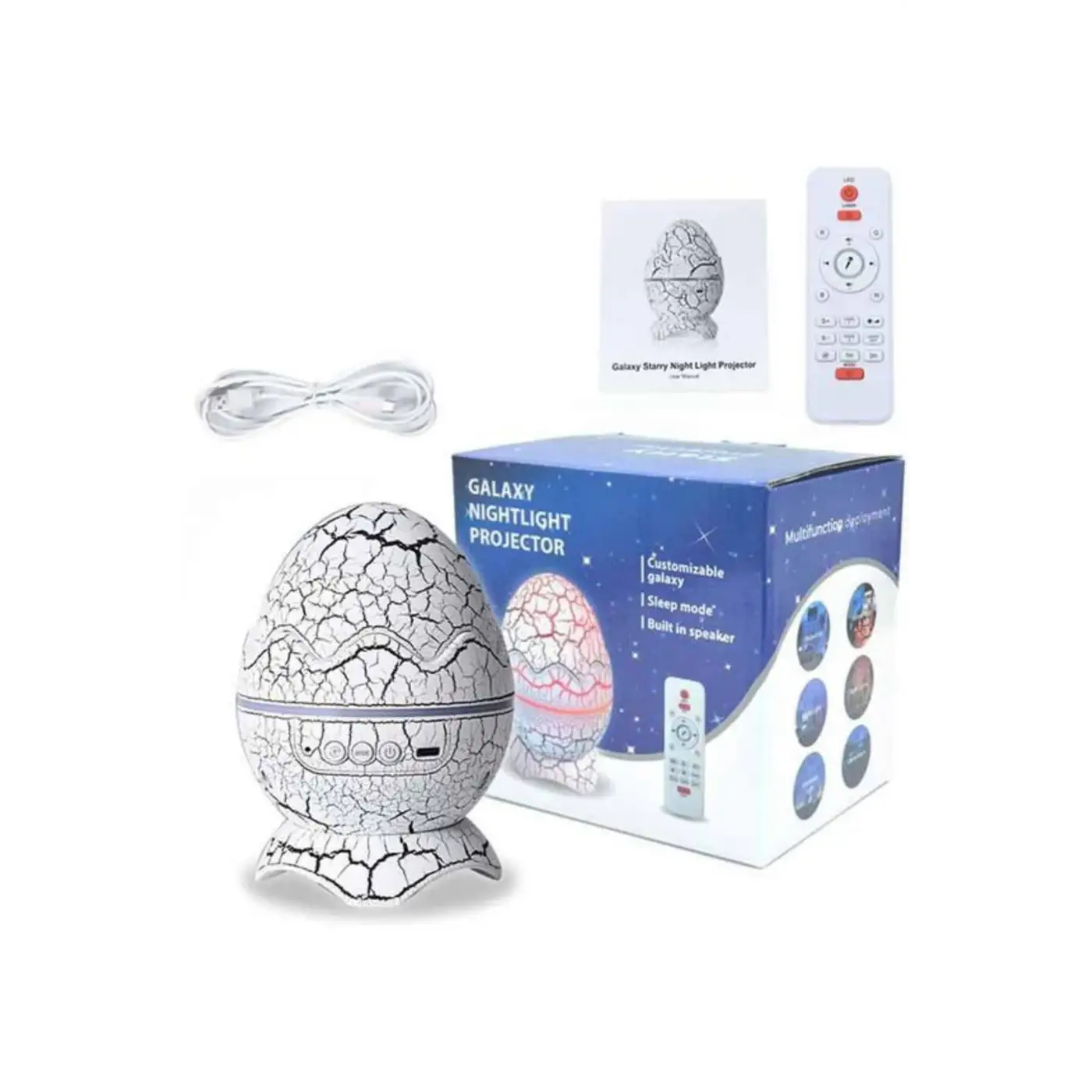 Yumurta Şeklinde Su Dalgalı Bluetooth Speaker Lamba Renkli Şarjlı