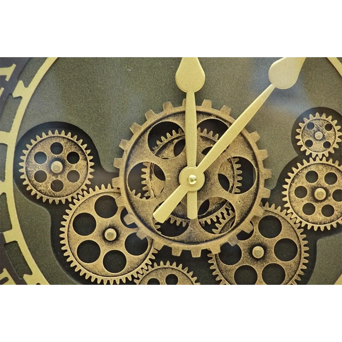 Yuvarlak Roma Rakamlı Spintime Yeşiloksit Çarklı Metal Duvar Saati