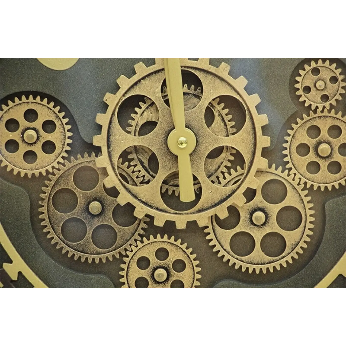 Yuvarlak Spintime Yeşiloksit Çarklı Metal Duvar Saati