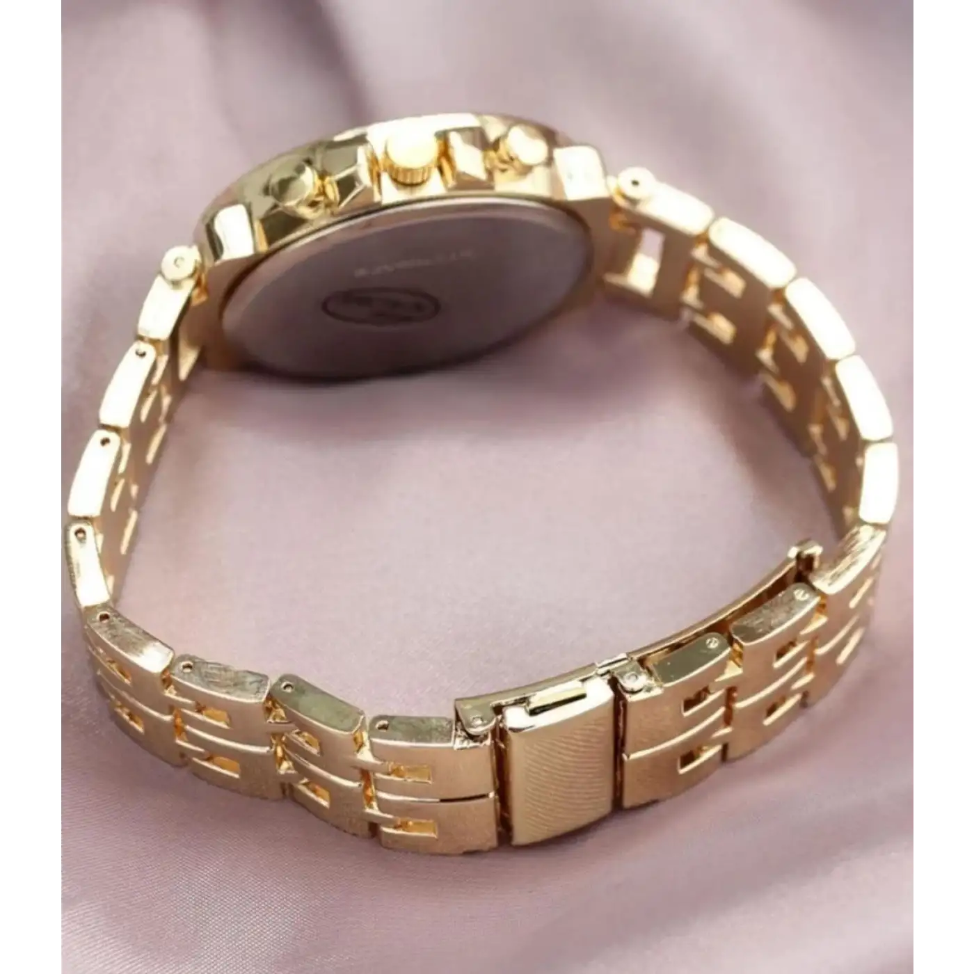 Zarif ve Şık Özel Tasarım Zirkon Taşlı Metal Bayan Kol Saati (gold)