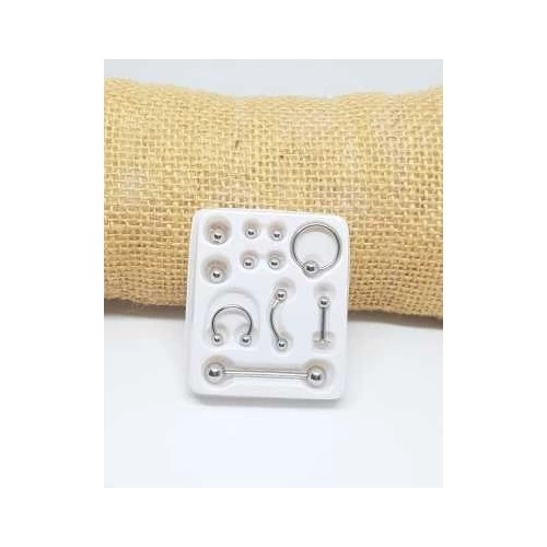 11 Parça Piercing (Cerrahi Çelik) Ve Piercing Topu Seti Piirsing 11 Parça Piercing (Cerrahi Çelik) Ve Piercing Topu Seti Piirsing
