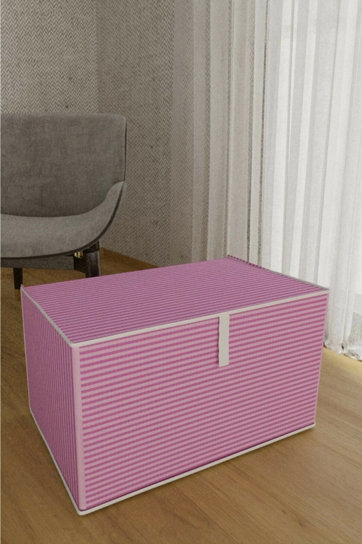 Çok Amaçlı Düzenleyici Kutu Organizer Cırt Cırtlı Hurç Mega Boy 30Cm X 40Cm X 60Cm () 6272