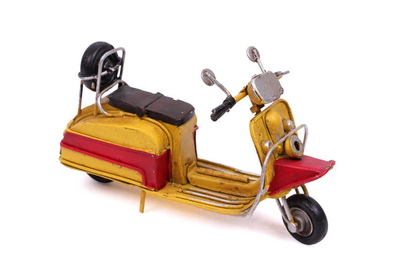 Vintage Tasarım Dekoratif Metal Scooter