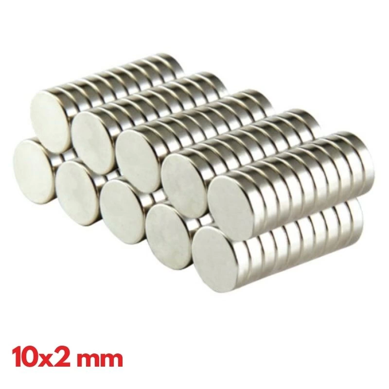 N35 10X2 Mm Neodyum Mıknatıs 1000 Adet, Yuvarlak, Nikel Kaplamalı Kaliteli Ve Dayanıklı Ürün