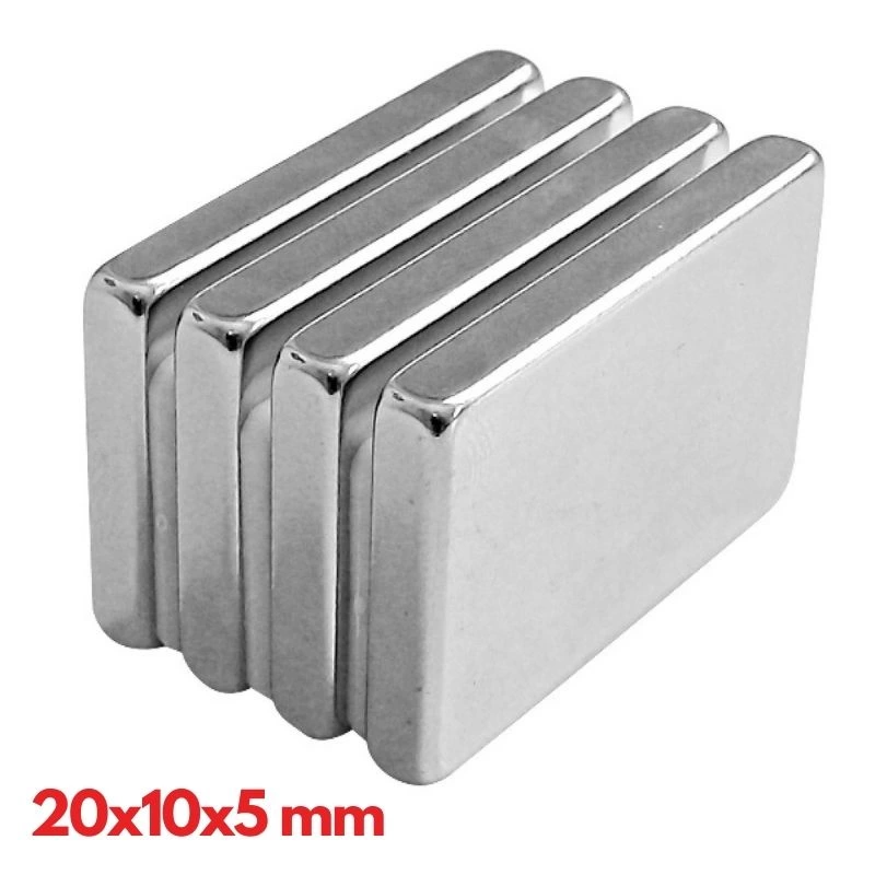 N35 20X10X5 Mm Neodyum Mıknatıs 20 Adet, Köşeli, Nikel Kaplamalı Kaliteli Ve Dayanıklı Ürün