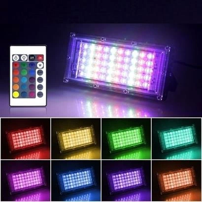 Kumandalı Led Işık Dış Cephe Aydınlatması  Rgb Led Panel Işık Partiled Aydınlatma