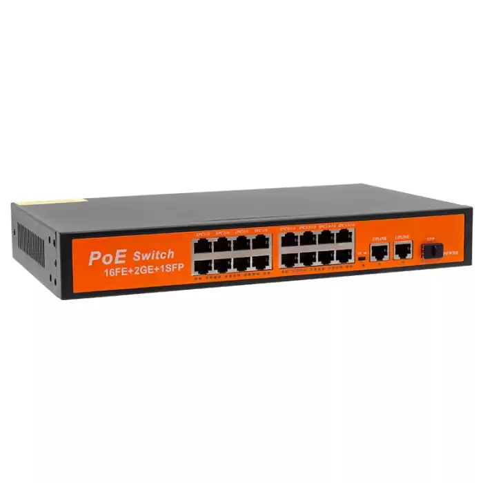 16 Port 10/100/1000 Mbps 300 Watt 16+3+sfp  Poe Gıgabıt Ethernet Swıtch