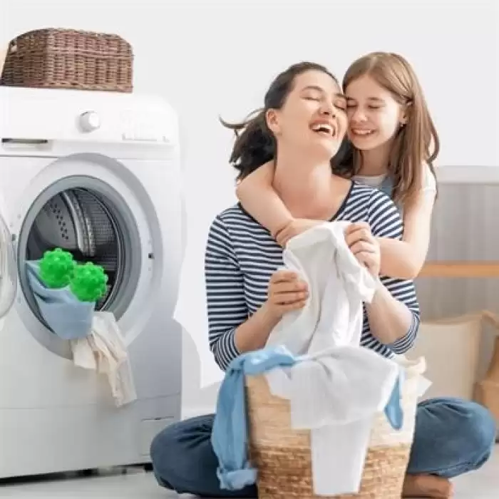 2li Çamaşır Kurutma Makinası Kurutma Topu Nem Alıcı Düzleyici Koku Giderici Top 2 Adet