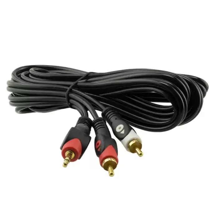 2 Rca Erkek + 3.5 Mm Stereo Erkek Gold 3 Metre 1.kalite Kablo