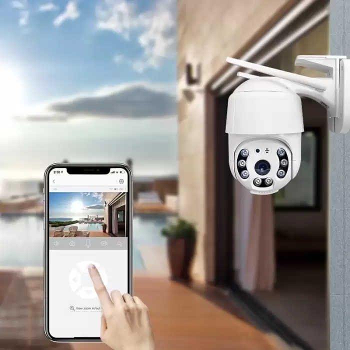 3 Adet Güvenlik Kamera Hd Lens İç Dış Mekan Suya Danıklı Ip Wifi Network