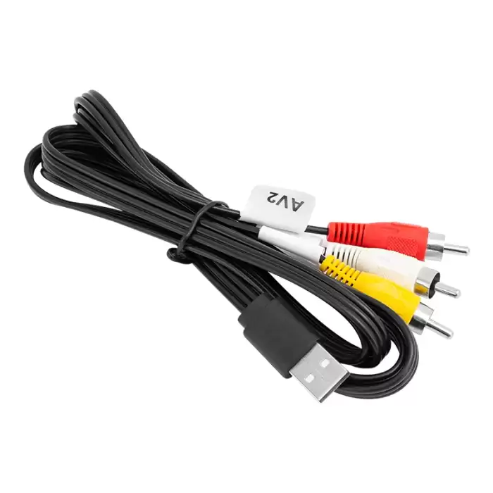 3 Rca + Usb Çevirici 1.2 Metre Kablo Usb To 3 Rca Seconder Hy7024