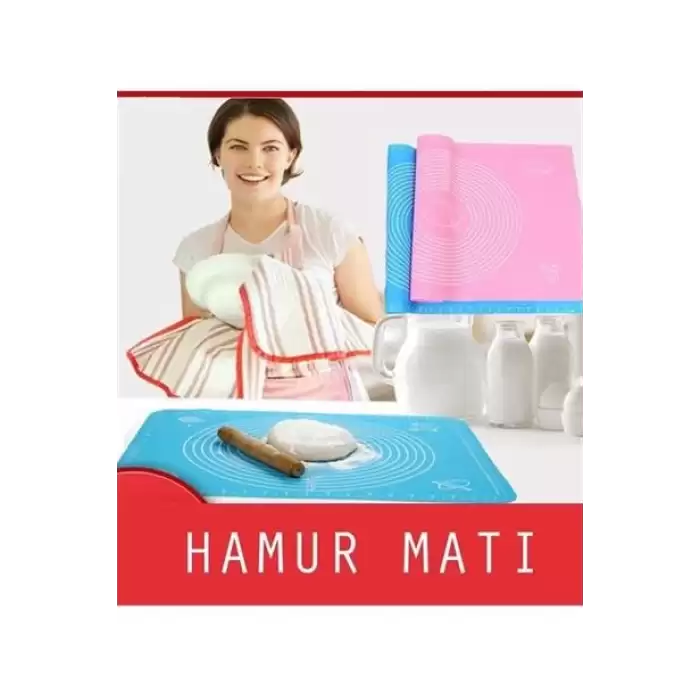 40*50 Cm Silikon Ölçekli Kullanımı Kolay Hamur Açma Matı Ekmek Mantı Makarna Hamuru Yoğurma