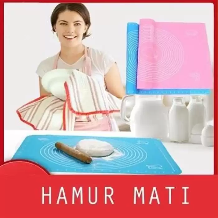 40*50 Cm Silikon Ölçekli Kullanımı Kolay Hamur Açma Matı Ekmek Mantı Makarna Hamuru Yoğurma