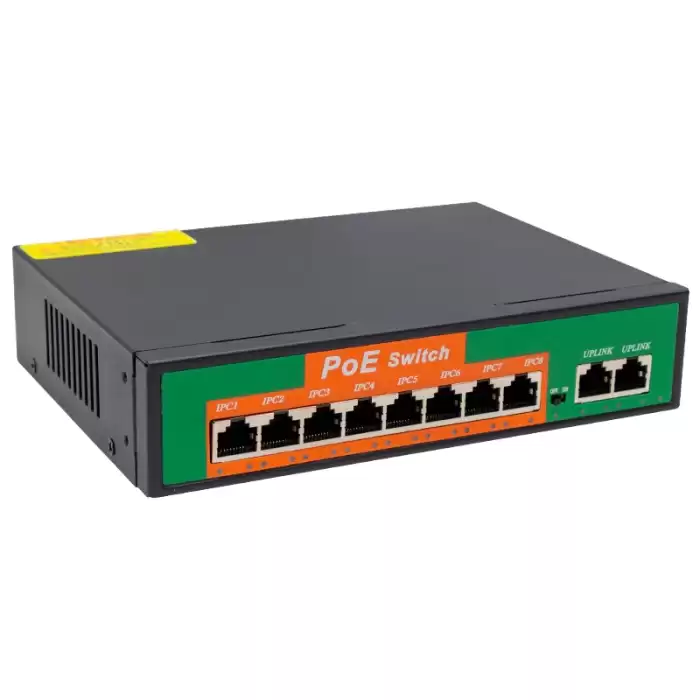 8+2 Port 10/100 Mbps 96 Watt Poe Ethernet Swıtch