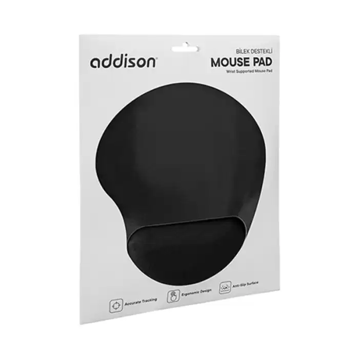 Addıson 300521 Bileklikli Lüks Siyah Mouse Pad