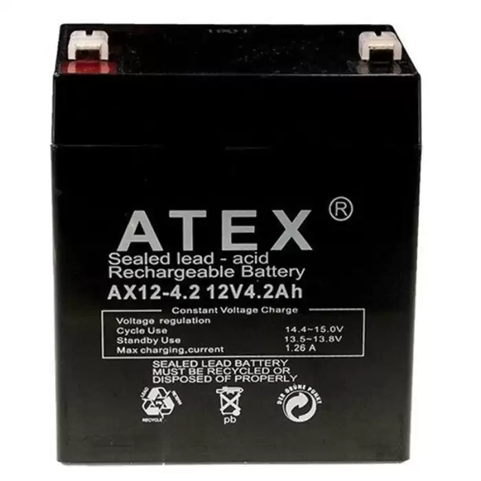 Atex Ax12-4.2 12 Volt - 4.2 Amper Akü 90 X 70 X 101 Mm