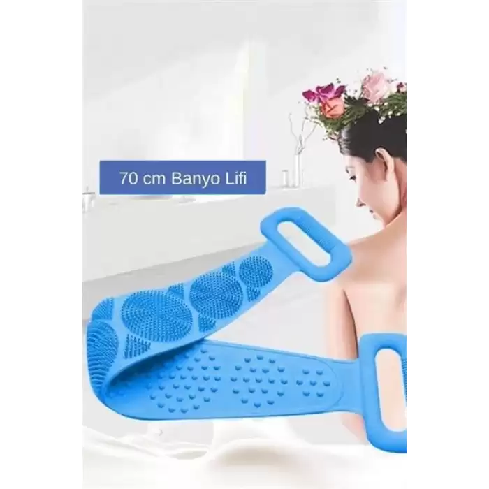 Çift Taraflı Banyo Hamam Lifi Silikon Masajlı Yumuşak Duş Lifi Uzun Ömürlü Hazır Banyo Keses