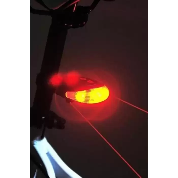 Çok Fonksiyonlu Pilli Bisiklet Led Lazer Işığı Arka Stop Lambası