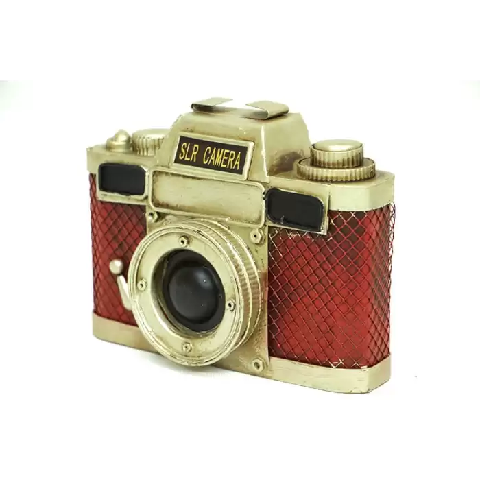 Vintage Tasarım Dekoratif Metal Fotoğraf Makinesi