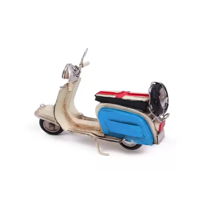 Vintage Tasarım Dekoratif Metal Scooter