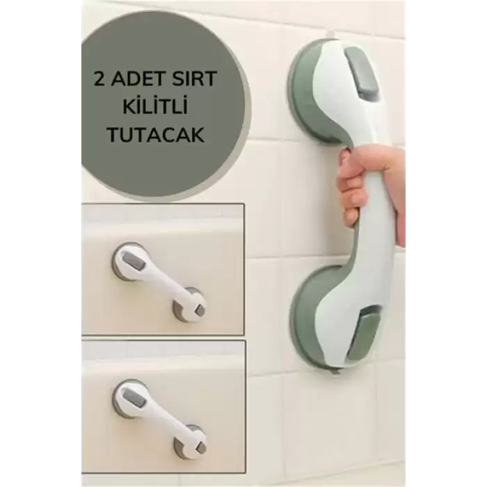 Düşme ve Kayma Önleyici Banyo Tuvalet Vantuzlu Kilitli Tutacak