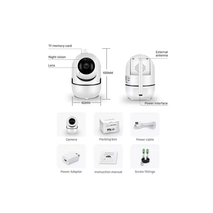 Ev Güvenlik Kamerası, Bebek Izleme, Bebek Monitoring Kamerası, Hareket Algılama , Sesli Görüşme
